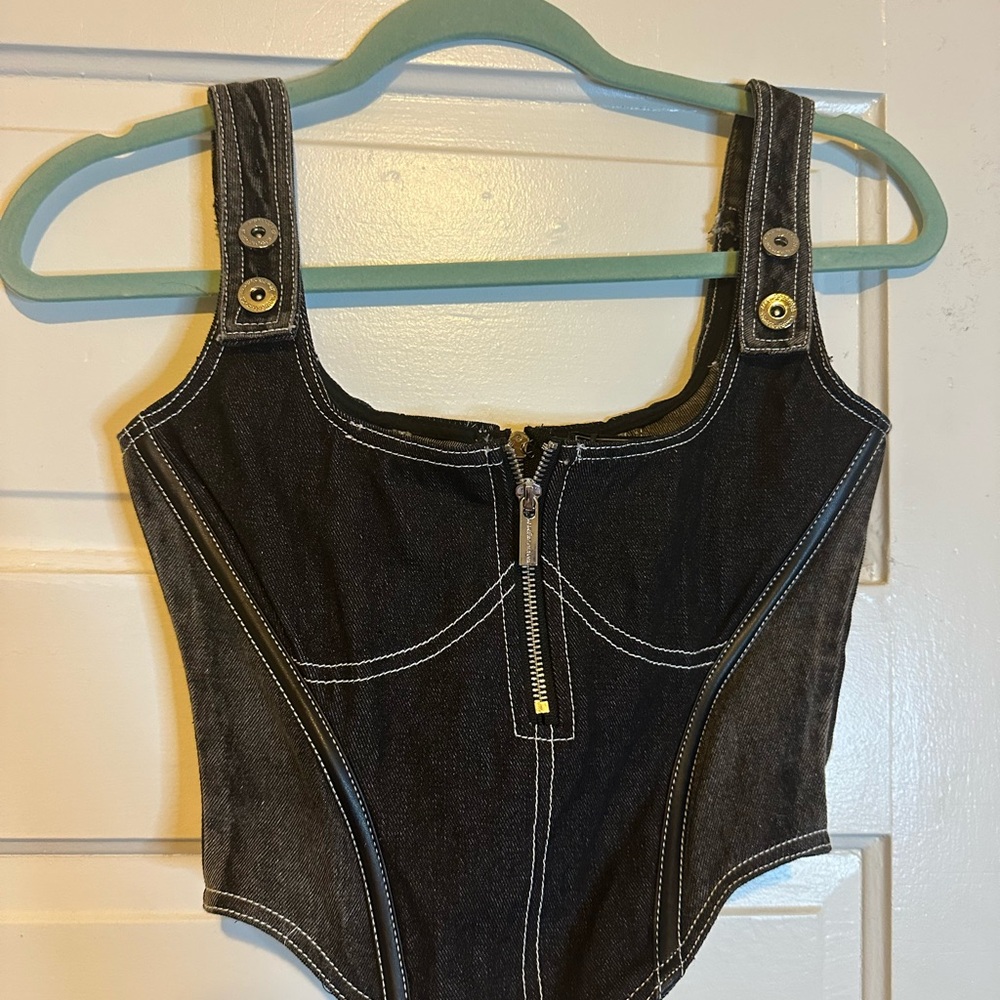 Stylish Black Denim Tank